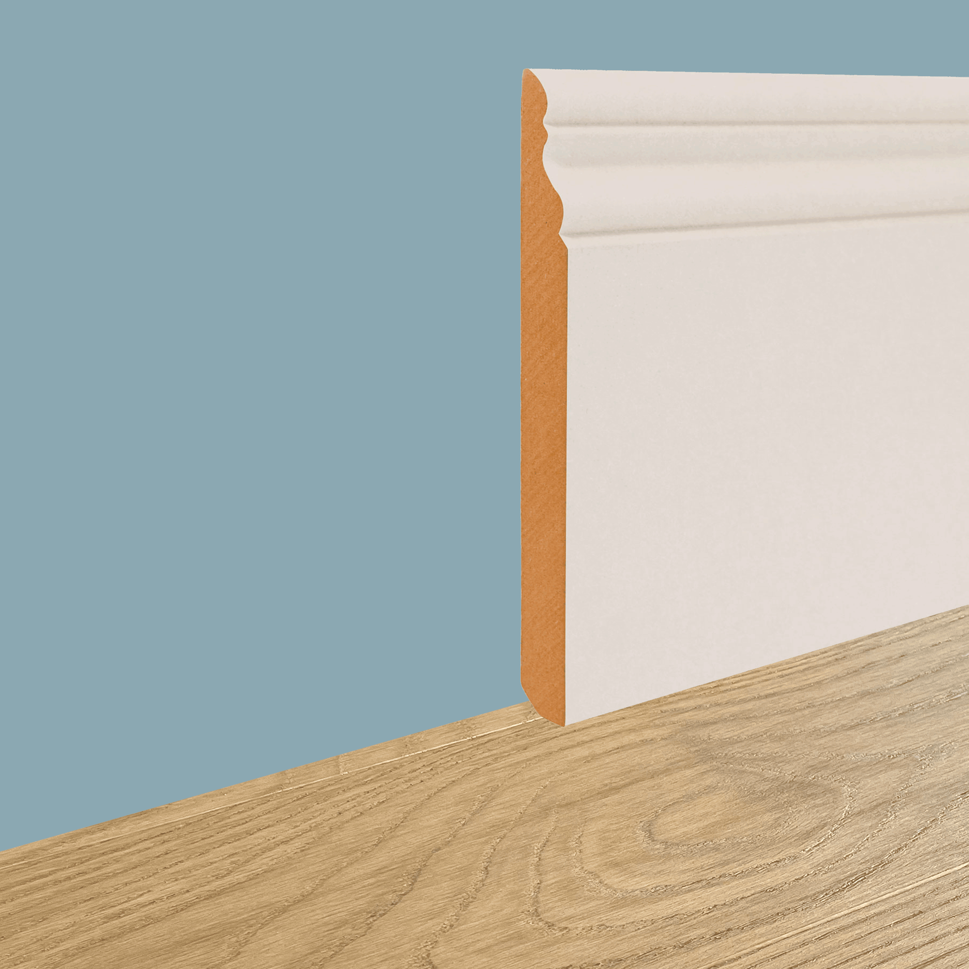 96ML Battiscopa Gran Ducale Fibra di Legno H120/140/180 LACCATO bianco, grezzo o ral 9010 - Eternal Parquet