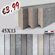BATTISCOPA ZOCCOLINO 43X15 squadato moderno per pavimenti in RESINA MICROCEMENTO - Eternal Parquet