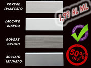 Battiscopa passacavo 1,5x8x240cm in MDF pacco da 192 metri lineari Eternal Parquet