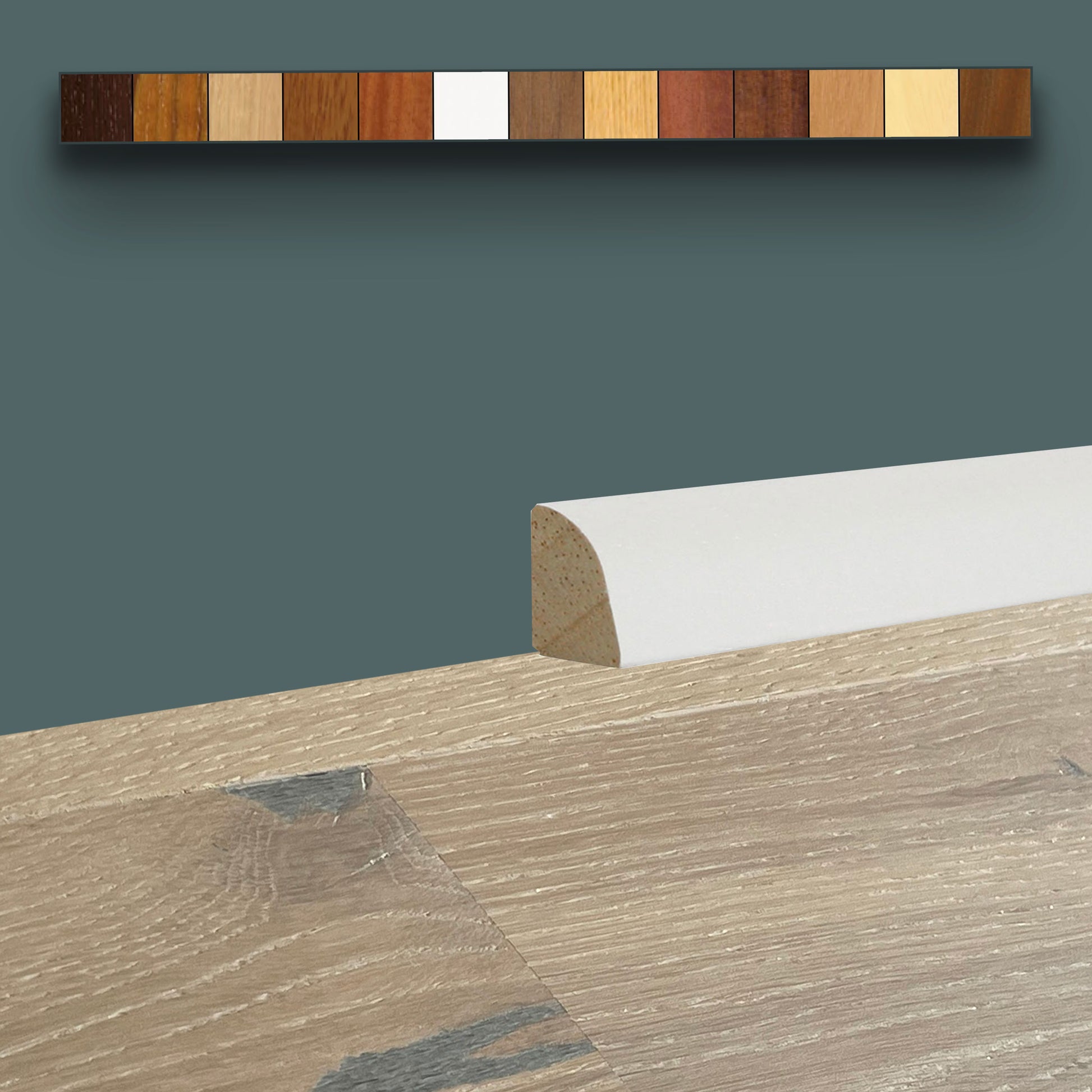 96ML Basolino in Legno Massello Stondato, Zoccolino Basso, Battiscopa 15x9mm - Eternal Parquet