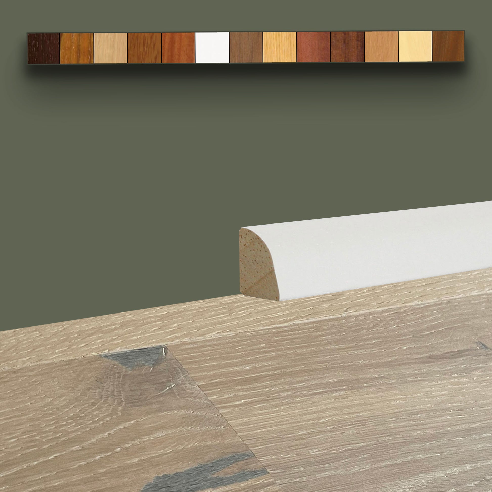 96ML Basolino in Legno Massello Stondato, Zoccolino Basso, Battiscopa 15x9mm - Eternal Parquet