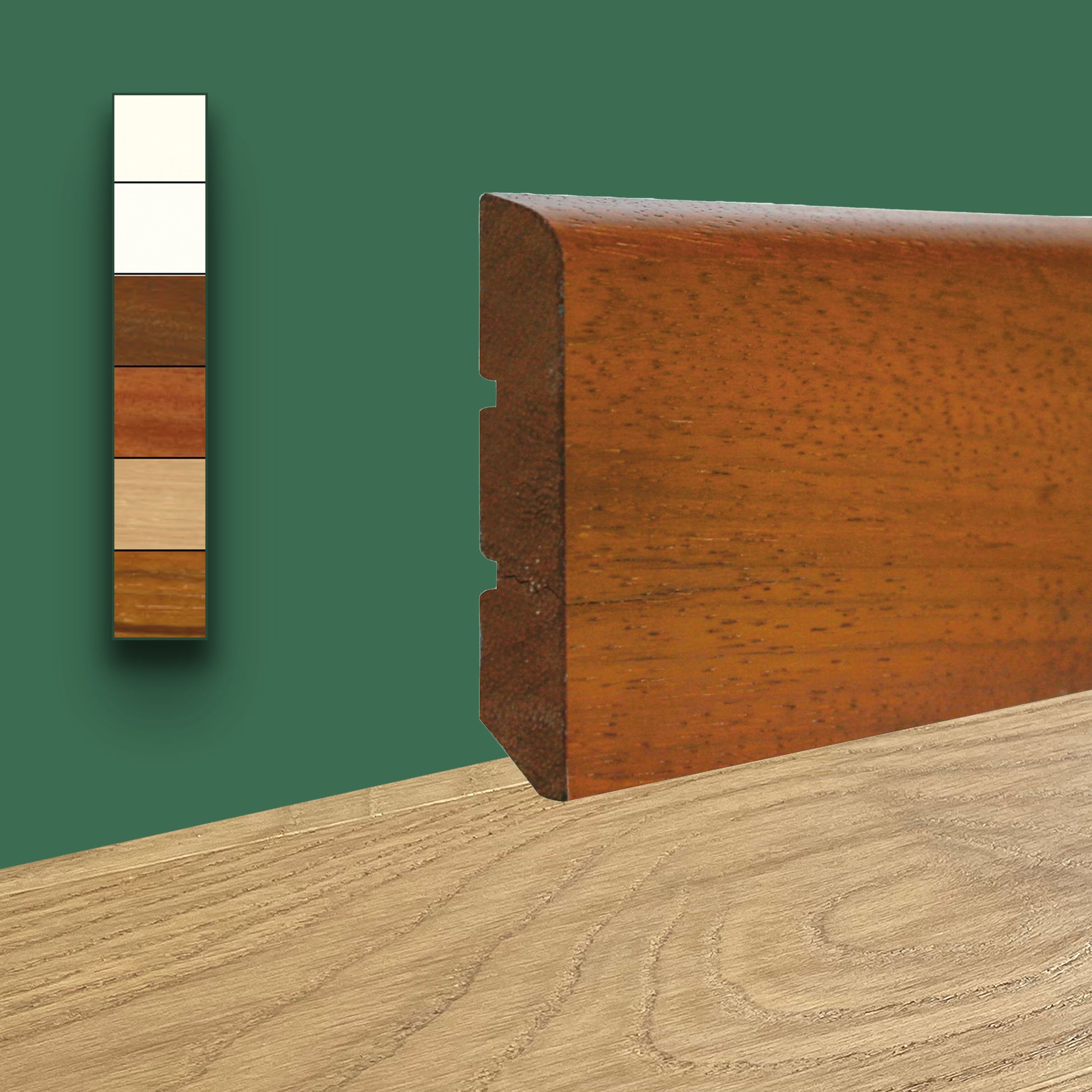 96ML di Battiscopa BC Classico In legno massiccio MASSELLO 95x10 tutto in essenza - Eternal Parquet