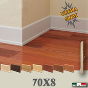Battiscopa Zoccolino in LEGNO MASSICCIO/MASSELLO mod. PERUGINO 70X8 (prezzo al metro lineare) - Eternal Parquet
