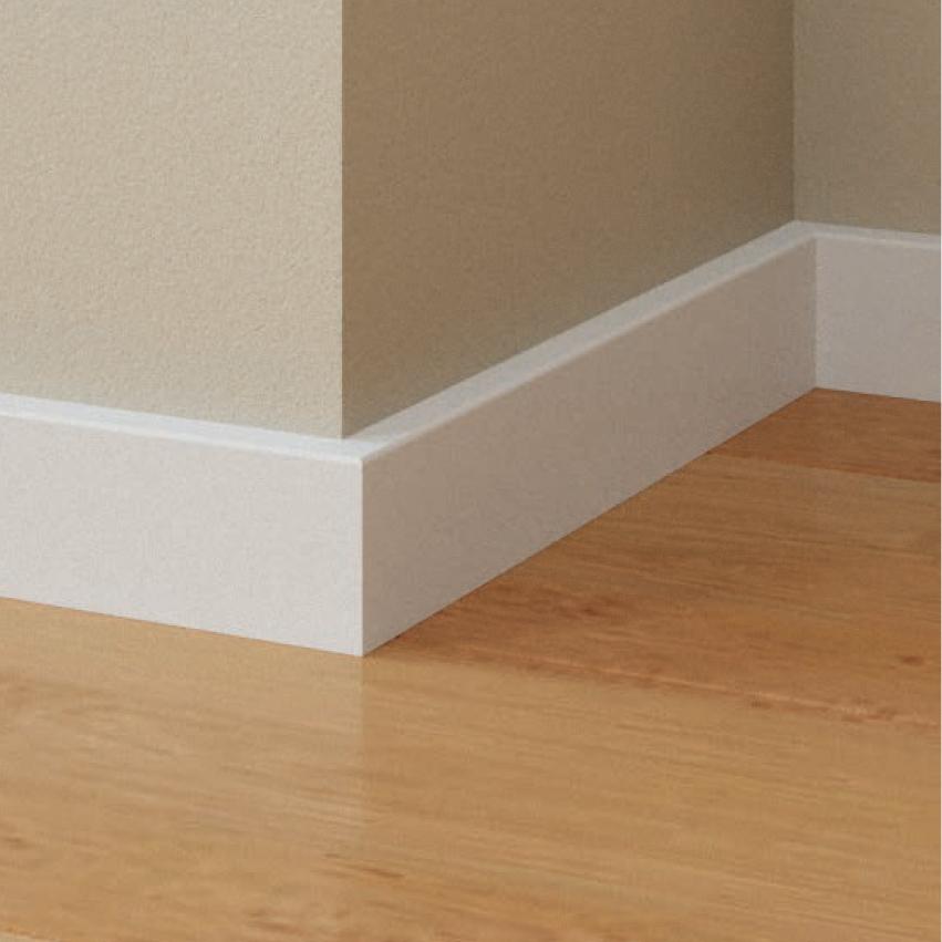 100ML Battiscopa Zoccolino in LEGNO MASSELLO Moderno squadrato 50X14 - Eternal Parquet