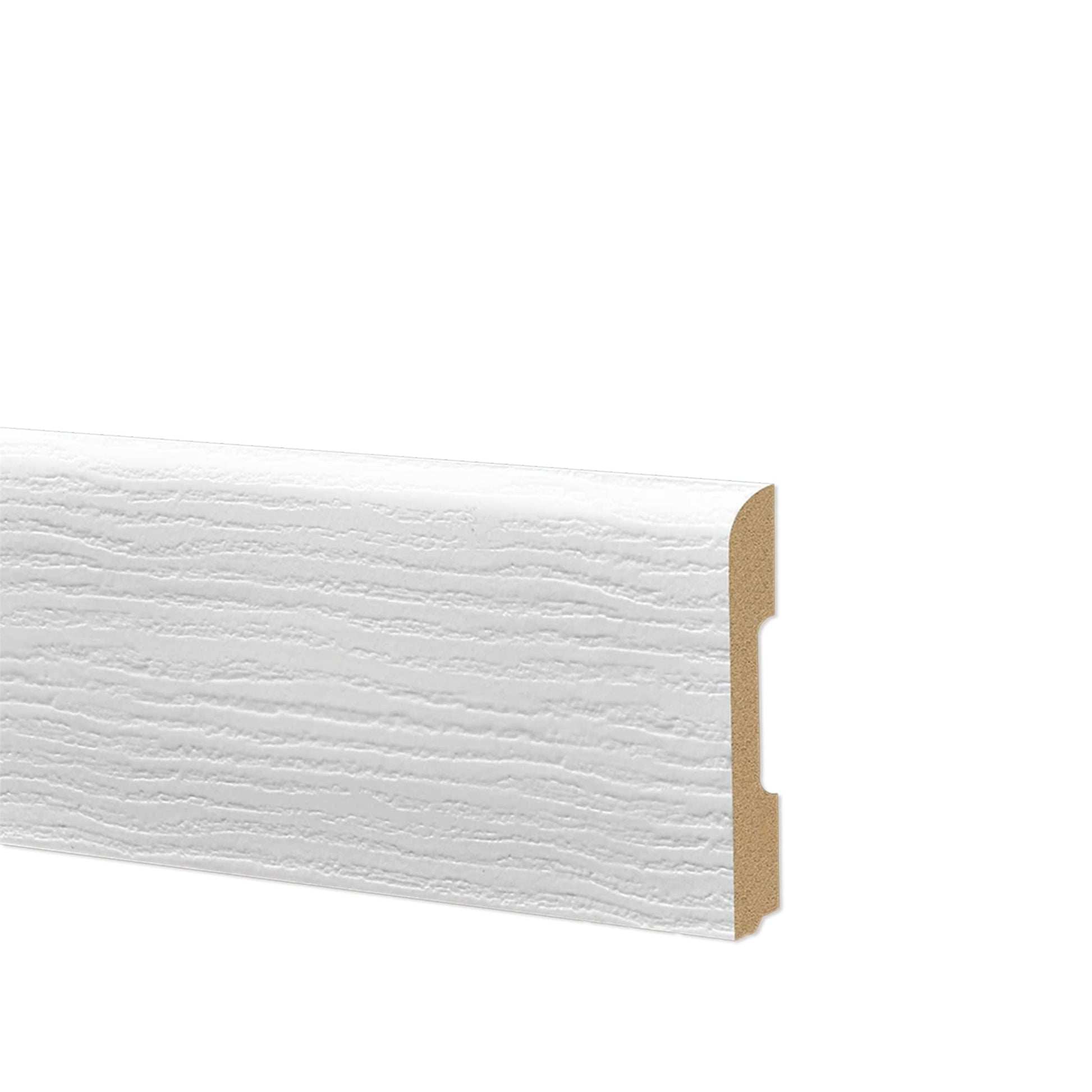 78ml Bancale di Battiscopa BC Spazzolato in POLIMERI EqualWood HI-TEC 68x10mm Bianco, Alluminio ecc. - Eternal Parquet