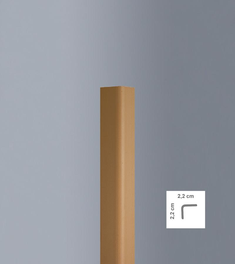 MT 2,50 di Profilo angolare Paraspigolo angolo esterno torello PVC  22x22 - Eternal Parquet