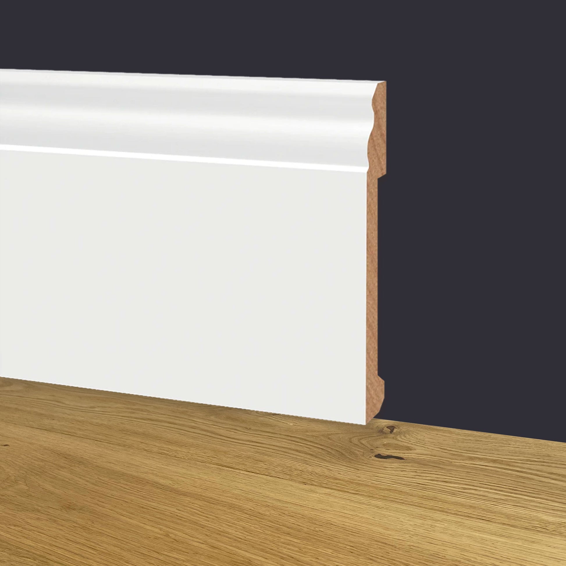 100ml di Battiscopa DUCALE in POLIMERI EqualWood HI-TEC 170x14x2000mm - BIANCO - Eternal Parquet