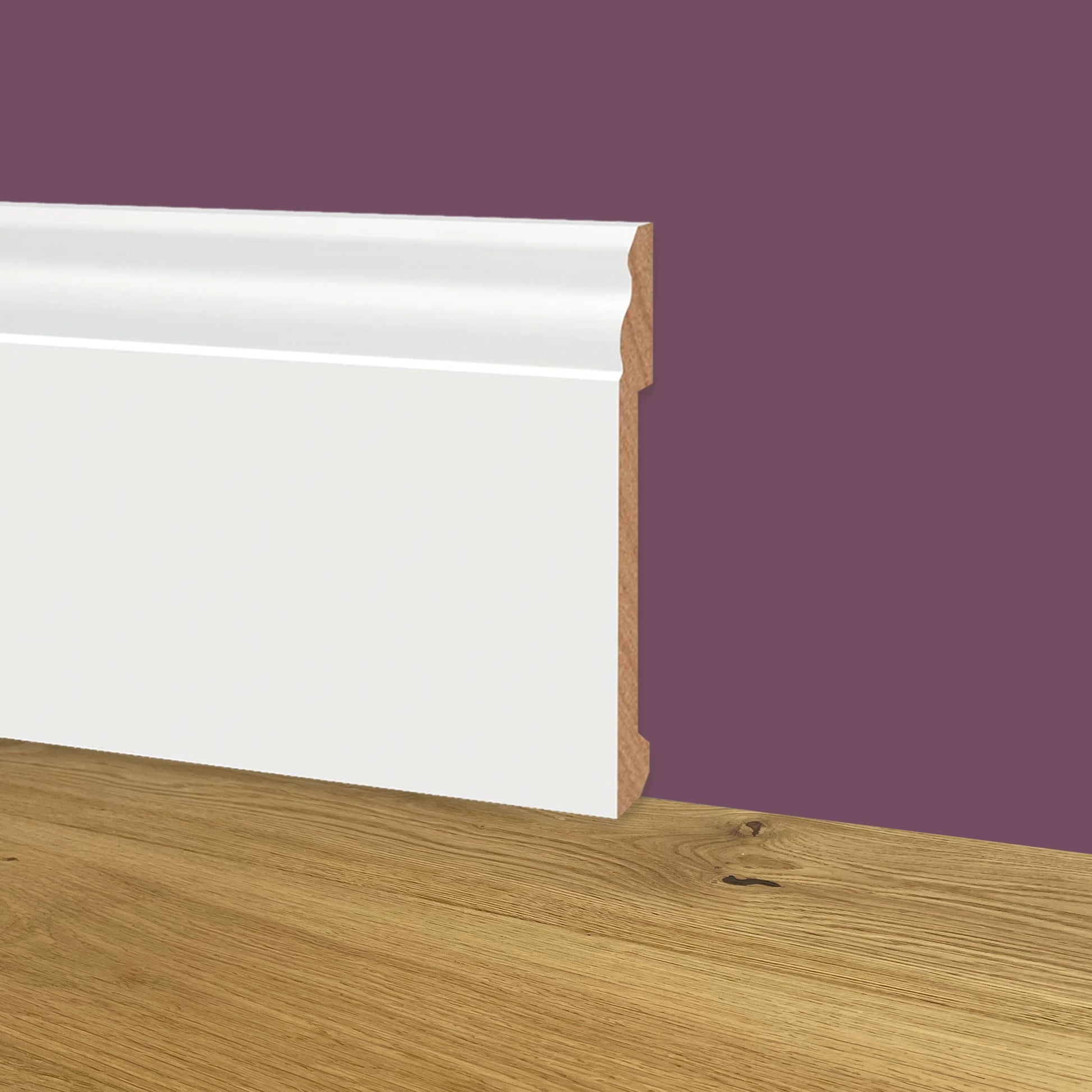 100ml di Battiscopa DUCALE in POLIMERI EqualWood HI-TEC 170x14x2000mm - BIANCO - Eternal Parquet