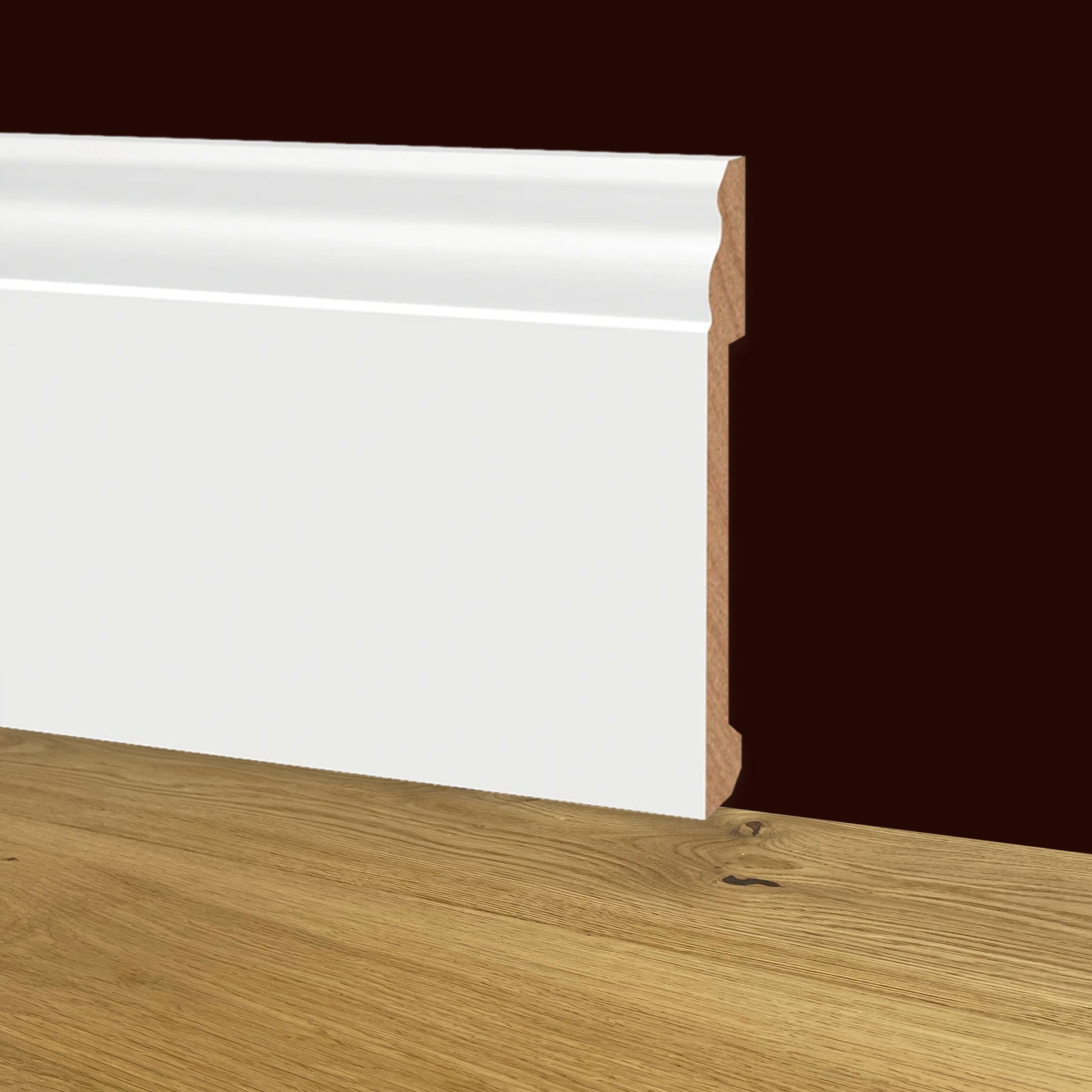 100ml di Battiscopa DUCALE in POLIMERI EqualWood HI-TEC 170x14x2000mm - BIANCO - Eternal Parquet
