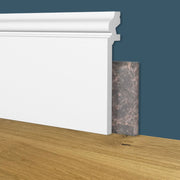 84ml bancale di Battiscopa coprimarmo DUCALE Alto BIANCO 138x22x2000mm in POLIMERI - Polistrutturato - Eternal Parquet
