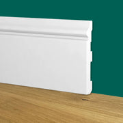 84ML di Battiscopa Zoccolino BIANCO mod. ETNICO 120x16x2000mm in POLIMERI - Polistrutturato - Eternal Parquet