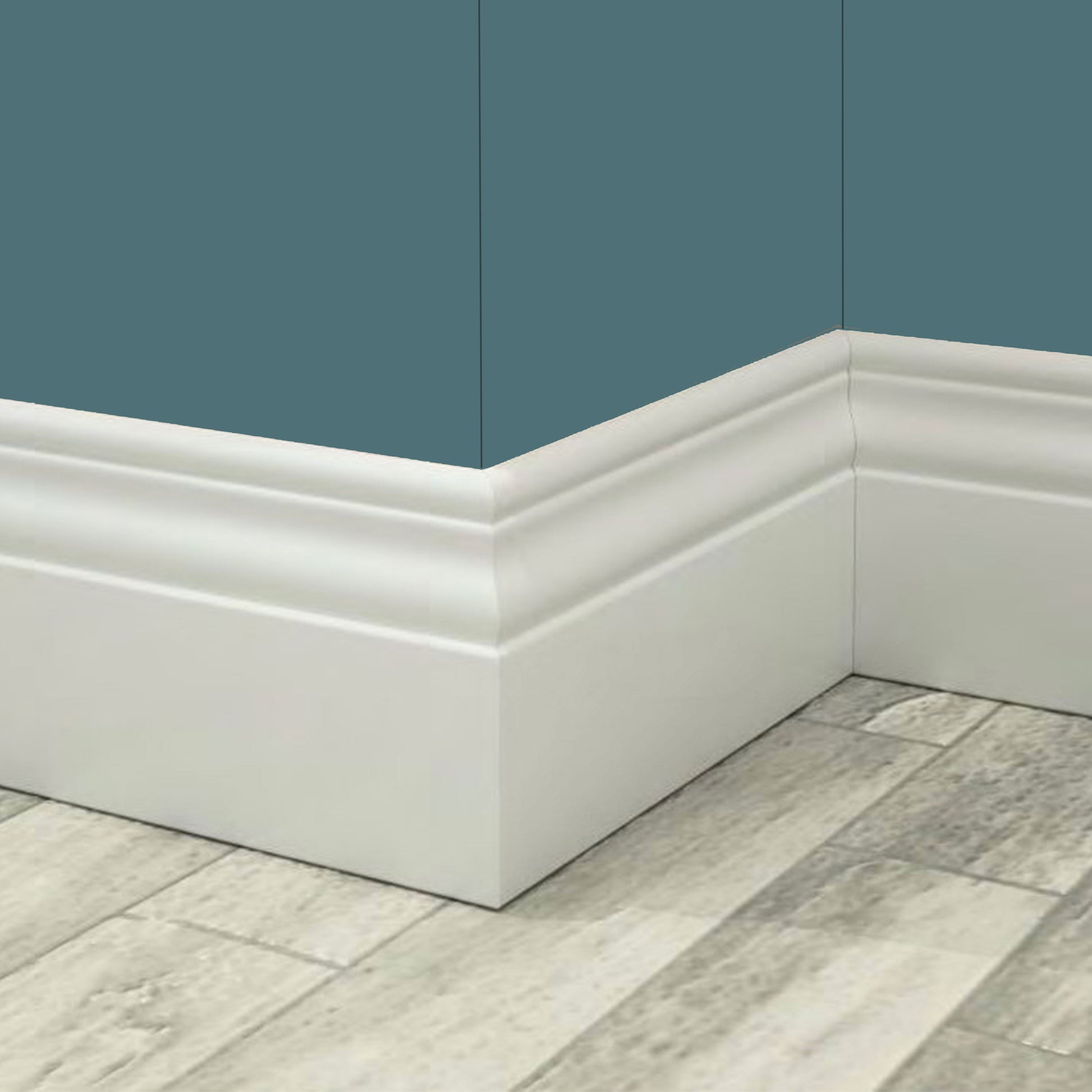 96ML di BATTISCOPA in legno MASSELLO ZOCCOLINO DUCALE bianco 120X13 - Eternal Parquet