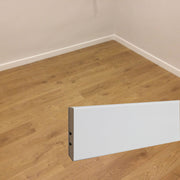 96ml di BATTISCOPA ZOCCOLINO SQUADRATO BASSO in FIBRA DI LEGNO COMPATTA 10X56 BIANCO - Eternal Parquet