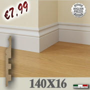 100ML Battiscopa Passacavo Fibra di LEGNO DUCALE Impero 140X16 - Eternal Parquet