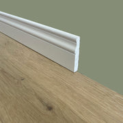 bancale da 100 metri lineari di  Battiscopa in Legno Massello Ducale 60x10mm  Laccato Bianco - Eternal Parquet