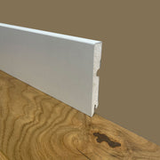 bancale da 96 metri lineari BATTISCOPA ZOCCOLINO  SQUADRATO in FIBRA DI LEGNO COMPATTA 95X15 BIANCO - Eternal Parquet