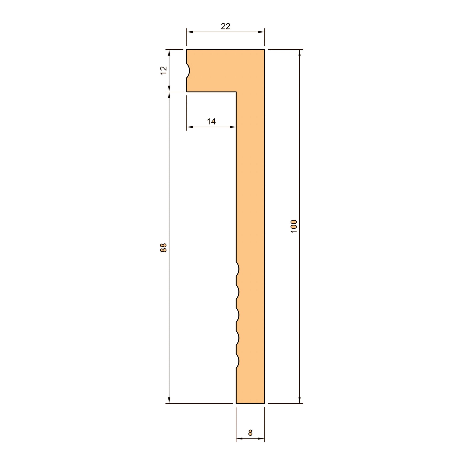 Battiscopa coprimarmo copribattiscopa BIANCO 100x22x2000mm in POLIMERI - Polistrutturato - Eternal Parquet