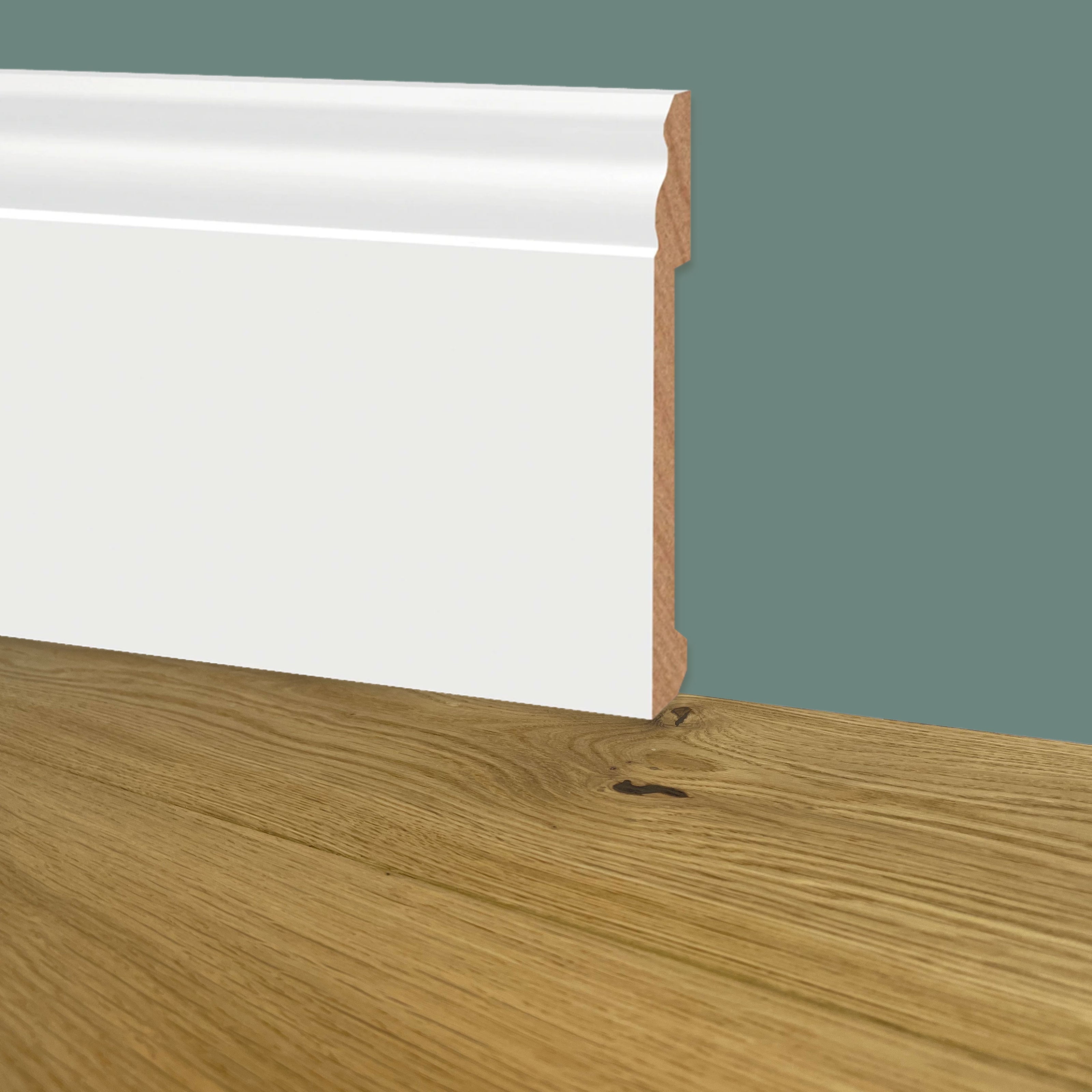 Battiscopa DUCALE GIGANTE in POLIMERI EqualWood HI-TEC 200x14x2000mm - BIANCO - Eternal Parquet