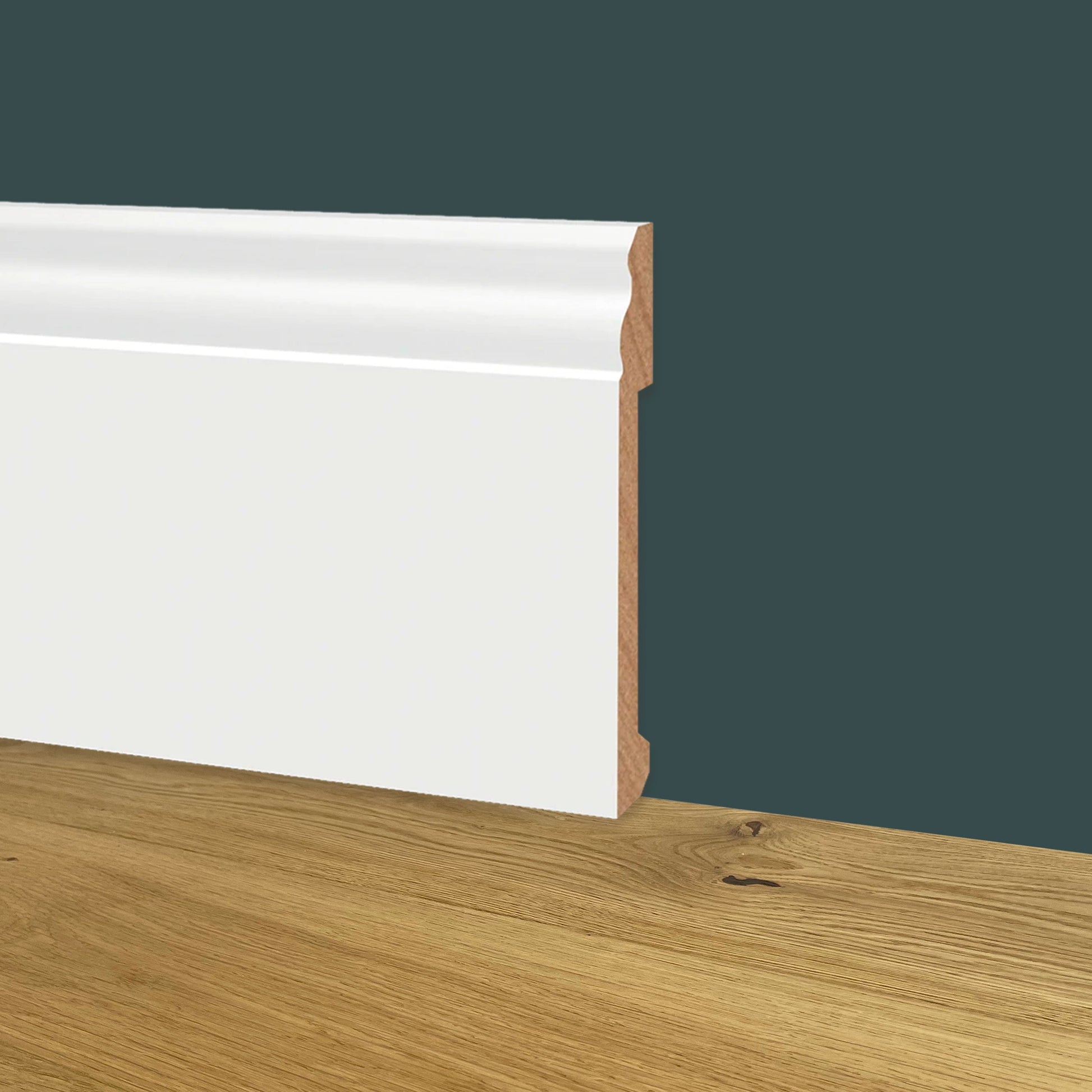 Battiscopa DUCALE in POLIMERI EqualWood HI-TEC 120x15x2000mm - BIANCO - Eternal Parquet