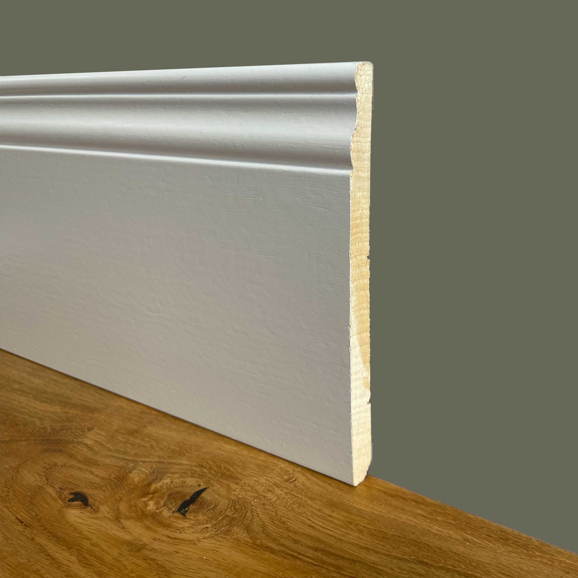 BATTISCOPA legno DUCALE 180X14 ZOCCOLINO MASSELLO ALTISSIMO bianco (prezzo al metro lineare) - Eternal Parquet