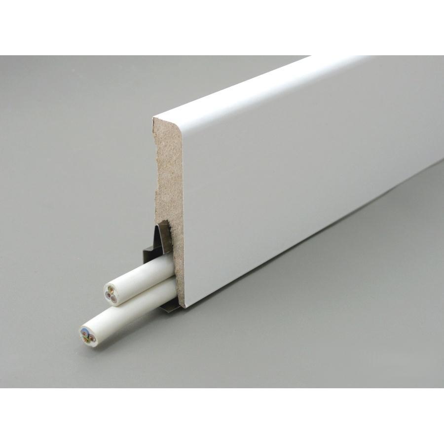 BATTISCOPA MODERNO Zoccolino SQUADRATO 80X15 (asta 2420mm) in MDF BIANCO - Eternal Parquet