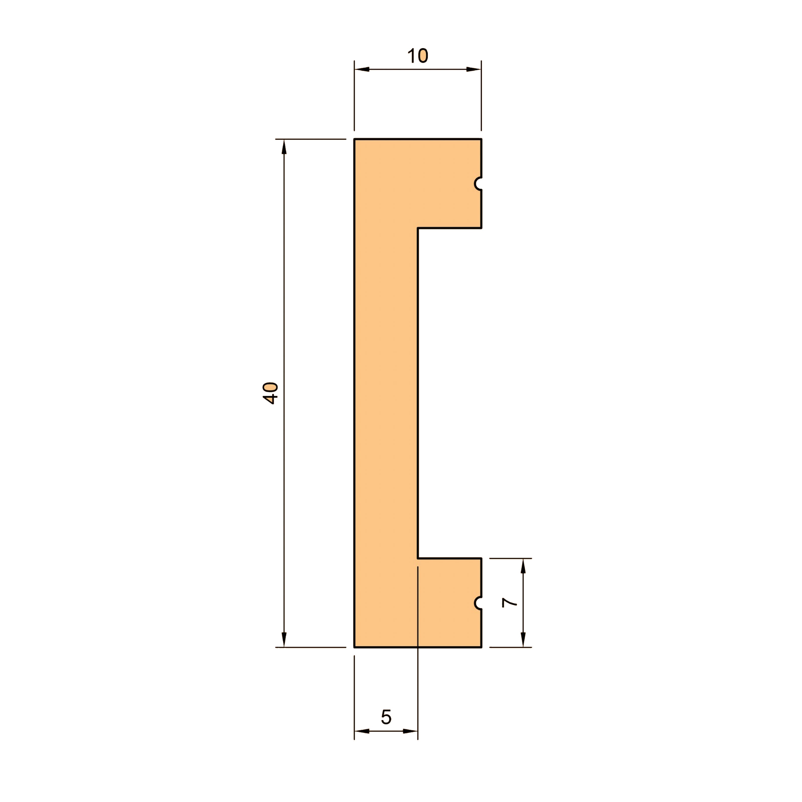 Battiscopa SQUADRATO BIANCO Passacavo 40x10x2000mm in POLIMERI - Polistrutturato - Eternal Parquet