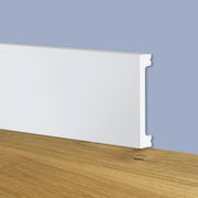 Battiscopa SQUADRATO BIANCO Passacavo 75x13x2000mm in POLIMERI - Polistrutturato - Eternal Parquet