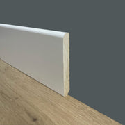 Battiscopa - zoccolini in Legno Massello alto BC - 120x13mm  Laccato Bianco - Eternal Parquet