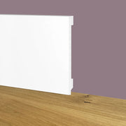 Battiscopa Zoccolino BIANCO Squadrato passacavo 100x15x2000mm in POLIMERI - Polistrutturato - Eternal Parquet