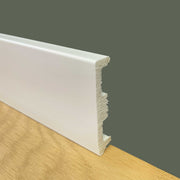 Battiscopa Zoccolino Squadrato Passacavo in Duropolimero Polistrutturato Bianco 80x15 **BEST PRICE** - Eternal Parquet