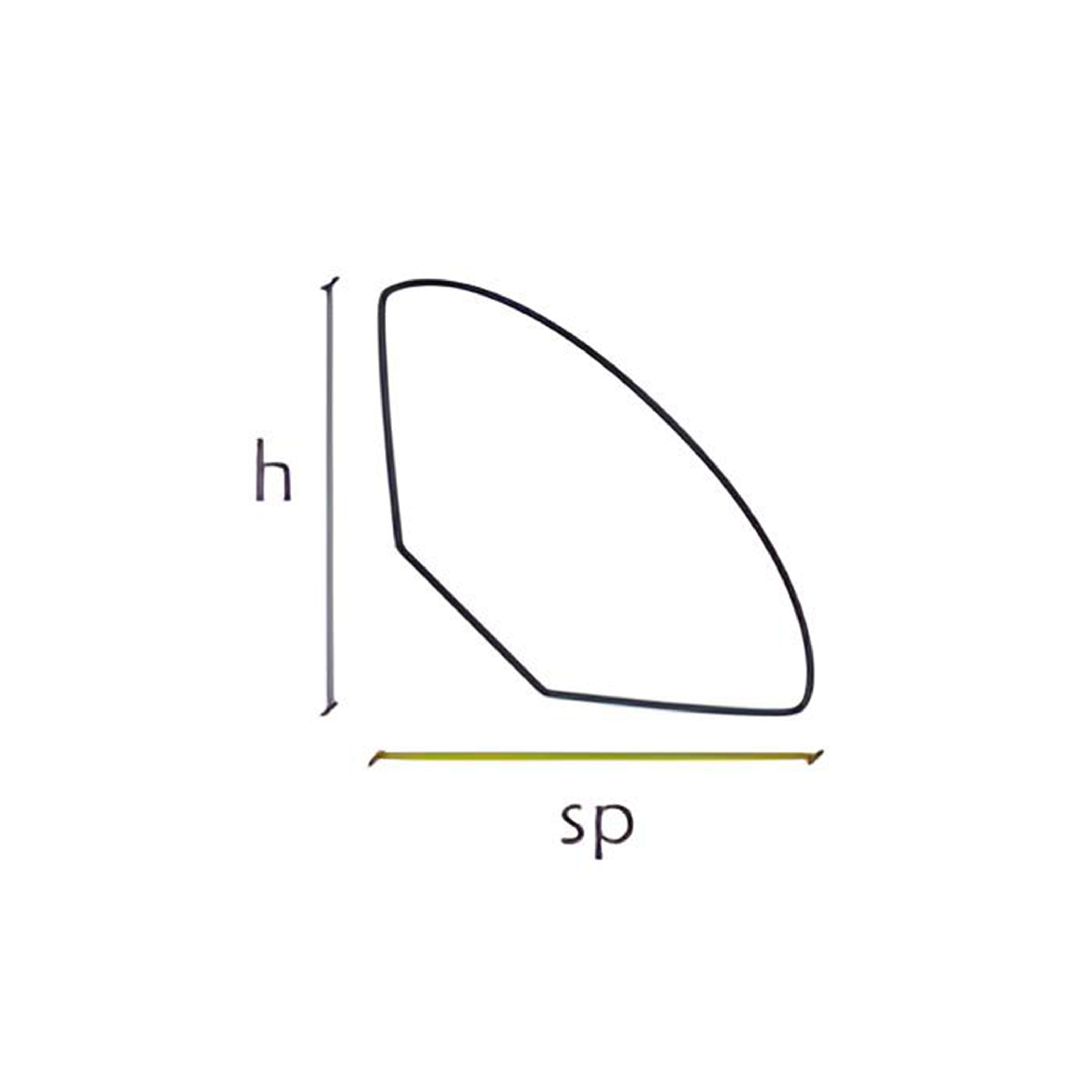 Basolino profilo legno Impiallacciato zoccolino tondo 14x14mm  varie essenze - Eternal Parquet
