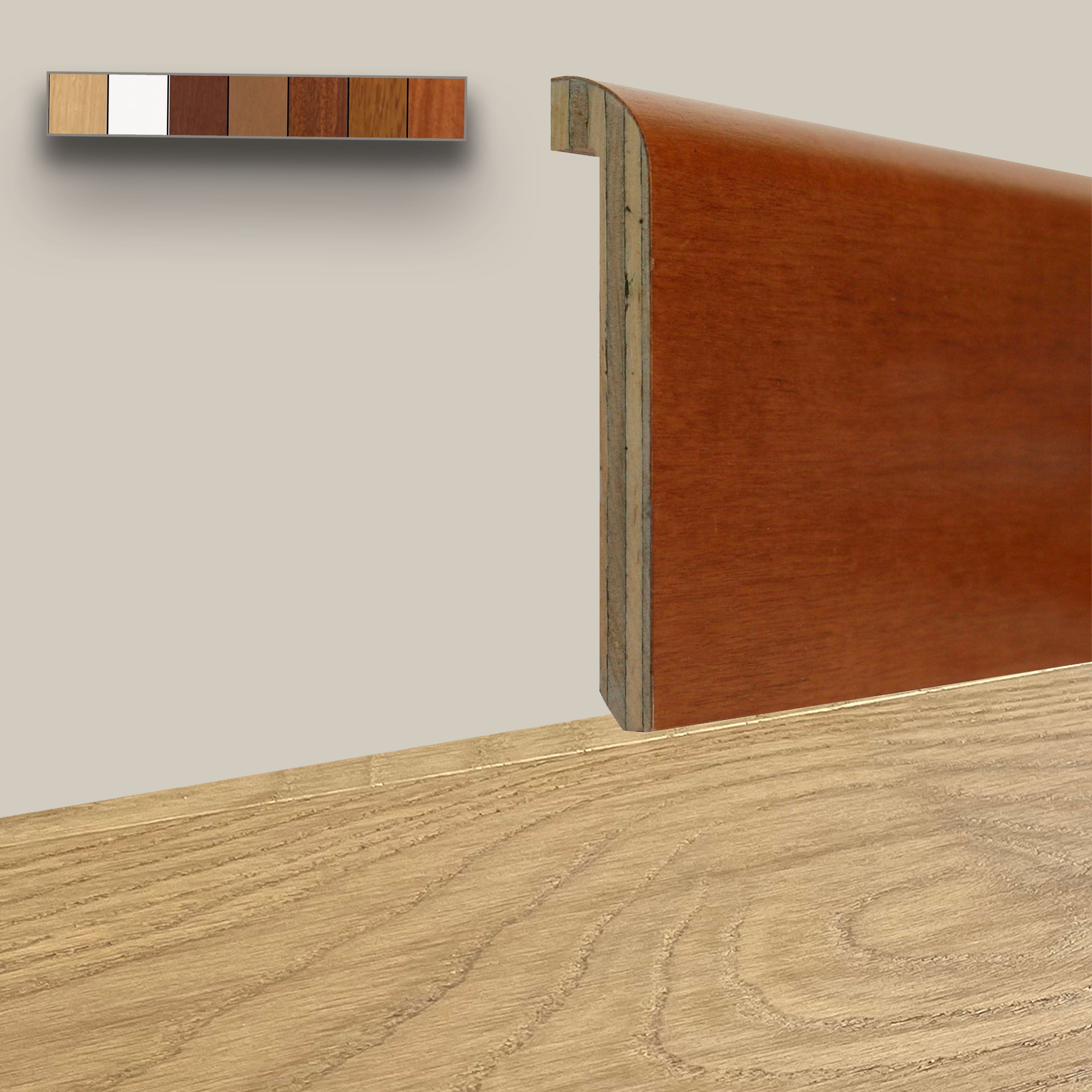 Battiscopa Coprimarmo coprivecchio LEGNO  Impiallacciato 100X19mm varie essenze - Eternal Parquet