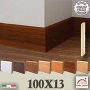 BATTISCOPA ZOCCOLINO in multistrato impiallacciato ALTO Becco di civetta 100X13 (prezzo al metro lineare) - Eternal Parquet