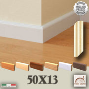BATTISCOPA ZOCCOLINO in multistrato impiallacciato curvo basso moderno 50X13 (prezzo al metro lineare) - Eternal Parquet
