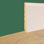 96ML di Battiscopa Ducale Caroline 130X13mm IN LEGNO MASSELLO Laccato Bianco o 9010 - Eternal Parquet