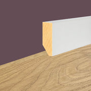 96ML di Battiscopa Elite Squadrato Legno Massello Dritto 60X15mm bianco o rovere - Eternal Parquet