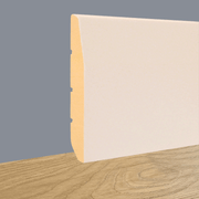 96ML di battiscopa Zoccolino Massello mod. GEORGE 100x13mm Bianco, grezzo o Ral 9010 - Eternal Parquet
