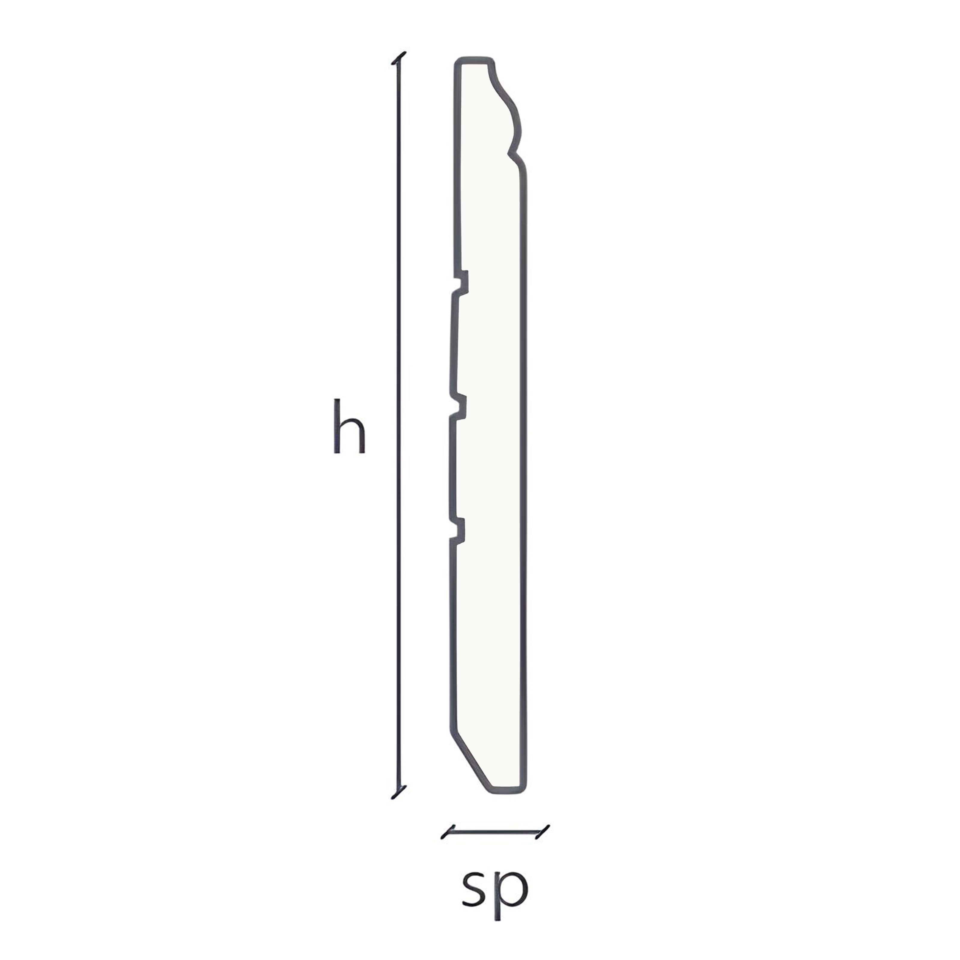 Battiscopa Ducale Caroline 130X13mm IN LEGNO MASSELLO Laccato Bianco o 9010 - Eternal Parquet