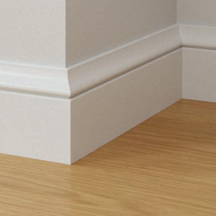 BATTISCOPA in legno MASSELLO Zoccolino ALTO MOD. PERSIANO 95X14 BIANCO - Eternal Parquet