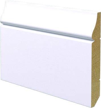BATTISCOPA in legno MASSELLO Zoccolino ALTO MOD. PERSIANO 95X14 BIANCO - Eternal Parquet