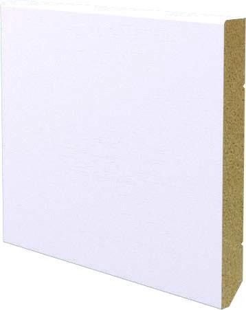 BATTISCOPA in legno MASSELLO Zoccolino SQUADRATO MODERNO 120X14 BIANCO O GREZZO - Eternal Parquet