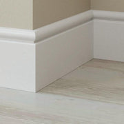 BATTISCOPA legno MASSELLO PASSACAVO BORGHESE 120X14 Zoccolino BIANCO O GREZZO - Eternal Parquet