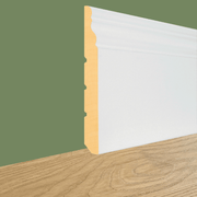 Battiscopa Zoccolino GRAN DUCALE Massello AYOUS 120x13mm Lacc. Bianco, grezzo o ral 9010 - Eternal Parquet