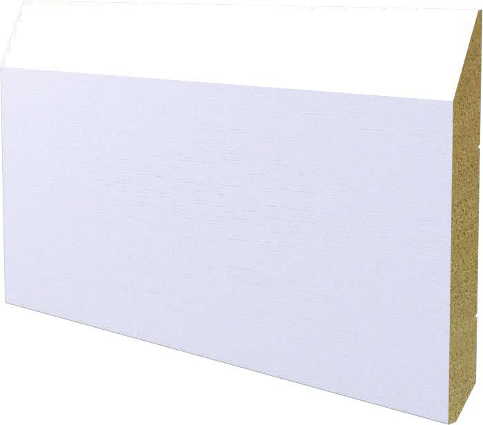 BATTISCOPA Zoccolino in legno MASSELLO ALTO PRESIDENZIALE 160X18 LACCATO BIANCO - Eternal Parquet
