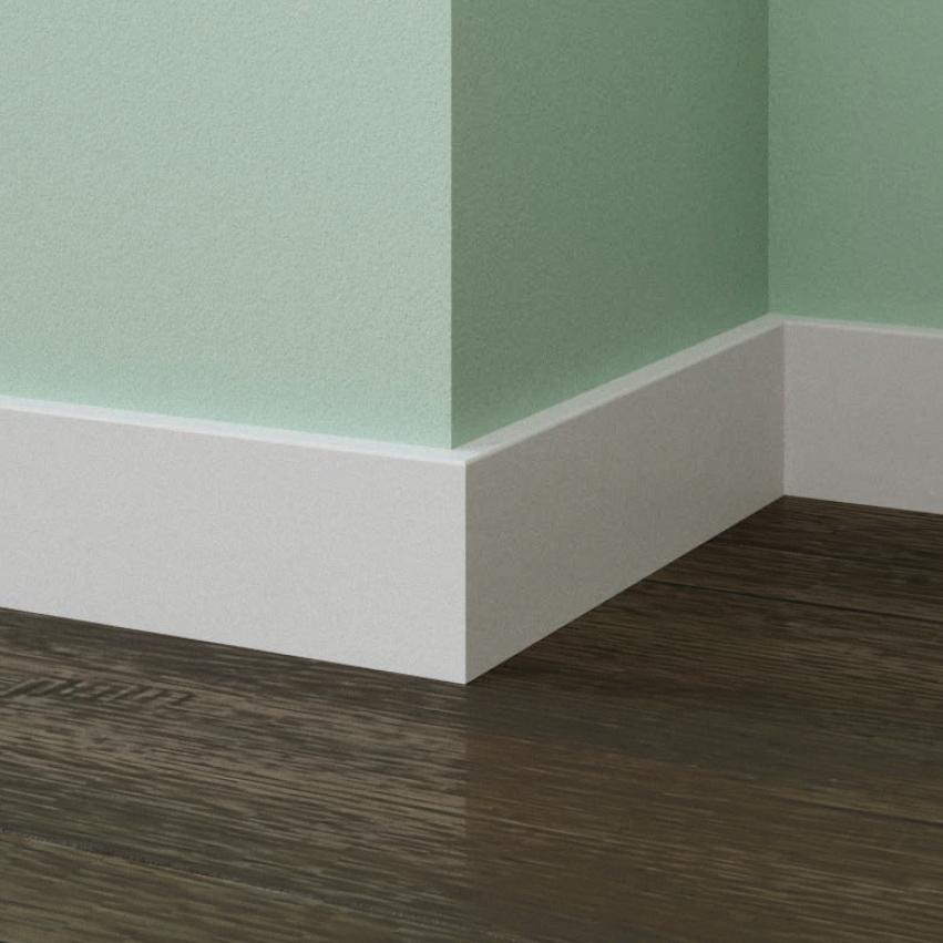 BATTISCOPA ZOCCOLINO in legno MASSELLO QUADRO SQUADRATO 80X14 BIANCO O GREZZO - Eternal Parquet