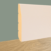 battiscopa Zoccolino Massello mod. GEORGE 100x13mm Bianco, grezzo o Ral 9010 - Eternal Parquet