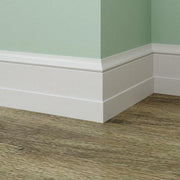 BATTISCOPA in legno MASSELLO SUPER ALTO MOD.Zoccolino IMPERIALE 140X15 laccato bianco - Eternal Parquet