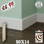 100ML BATTISCOPA ZOCCOLINO MASSELLO QUADRO SQUADRATO 80X14 - Eternal Parquet