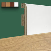 96ML di Battiscopa in Legno PASSACAVO 75X16mm Impiallacciato BC in 4 essenze - Eternal Parquet