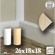 BASOLINO levangoli angolo interno GRANDE in legno massello di Ayous 18x18x26 - Eternal Parquet
